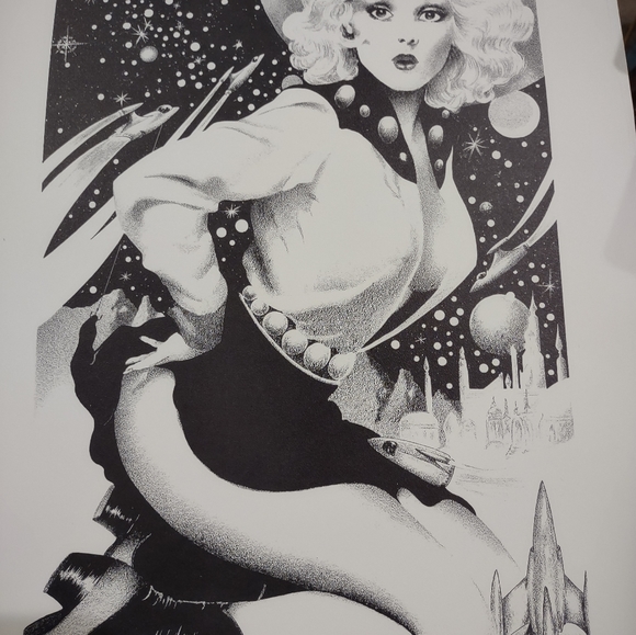 Vintage SJB comic fantasy artwork Space Girl - Picture 7 of 8